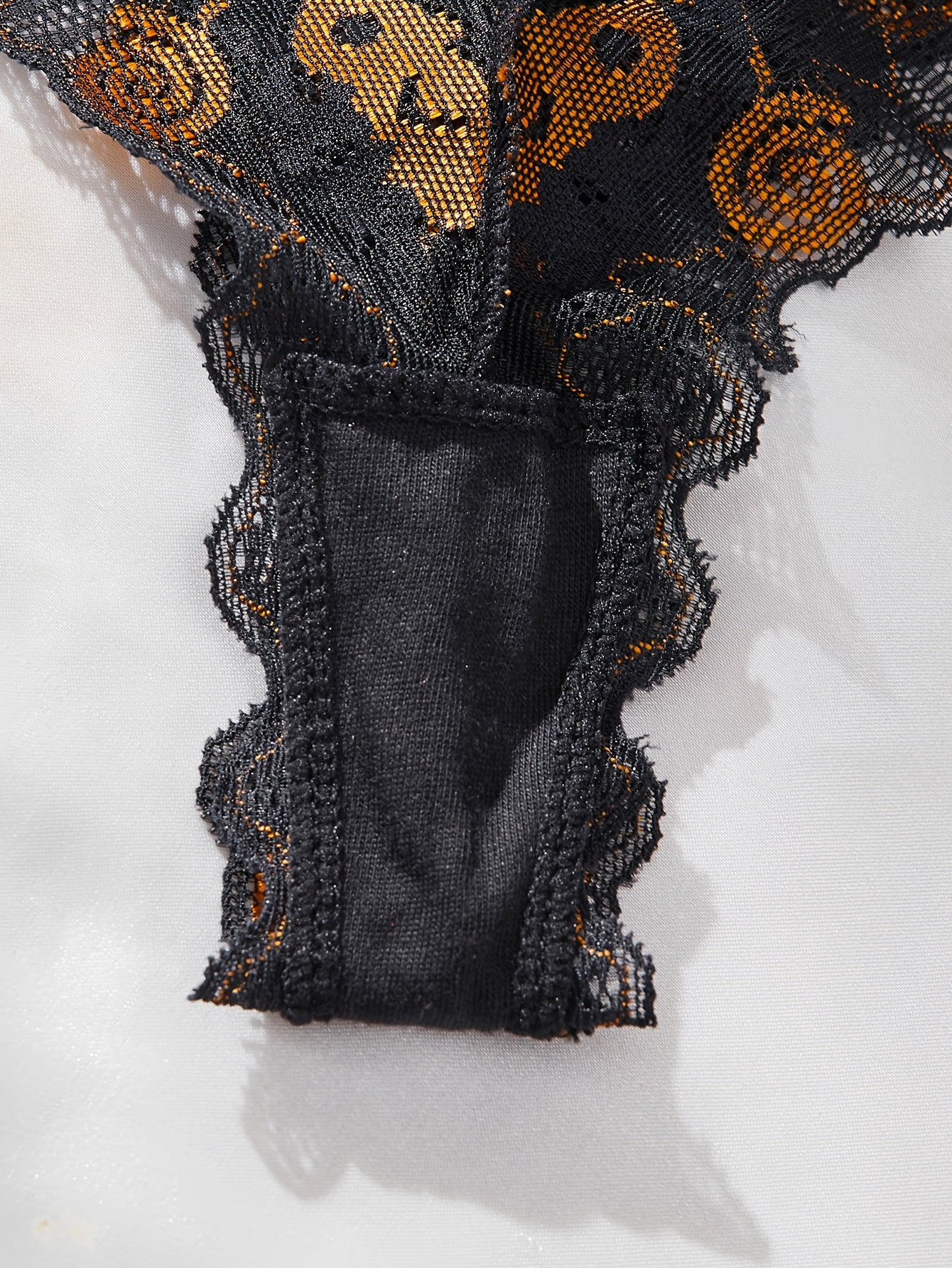 Women'S 2pcs Halloween Lingerie Set - Spooky Pumpkin & Skeleton Print Push-Up Bra & Thong with Low-Rise Cut-Out Design, Soft Comfort Fit for Costume Parties, Role Play & Themed Events - Sexy Gothic Underwear Gift for Christma