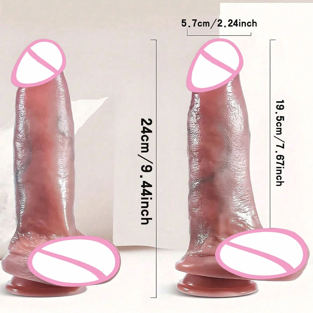 Thick Dildo Big Penis Control Telescopic Vibrator Realistic G-Spot Vagina Masturbation Erotic Cock Sex Toys Sex Machines Gay