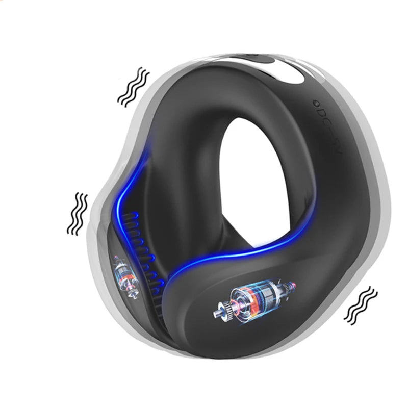 Vibrating Cock Ring Cockring Sex Toys for Men Couple Delay Ejaculation Chastity Testicles Massager Penis Vibrators for Adults 18