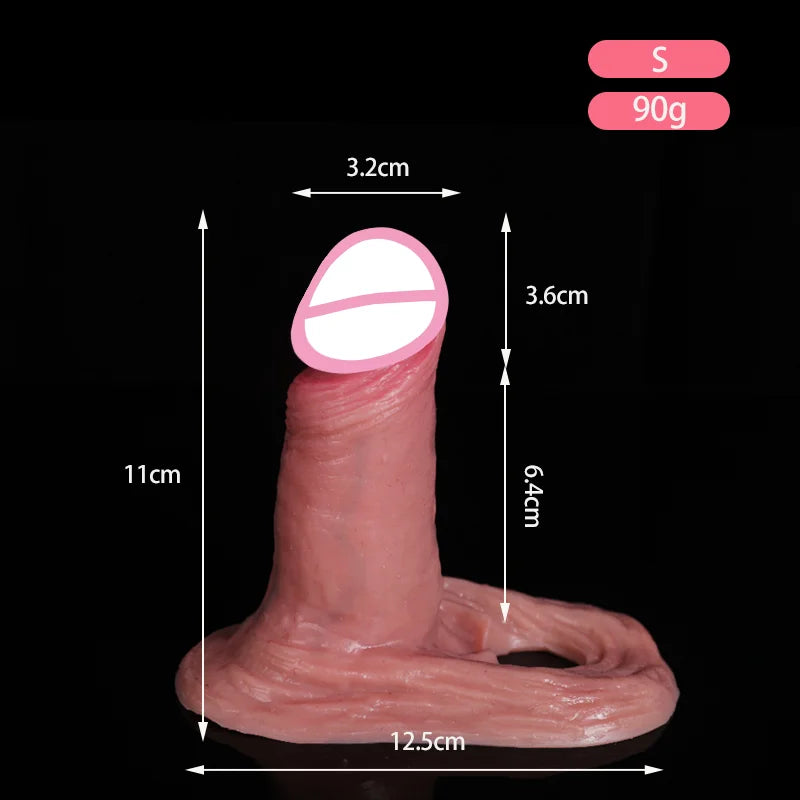 Male Penis Sleeve Sex toys Cock Extender Reusable Condoms Delay Ejaculation Penis Enlargement Silicone Sex Toy For Men Sex Shop