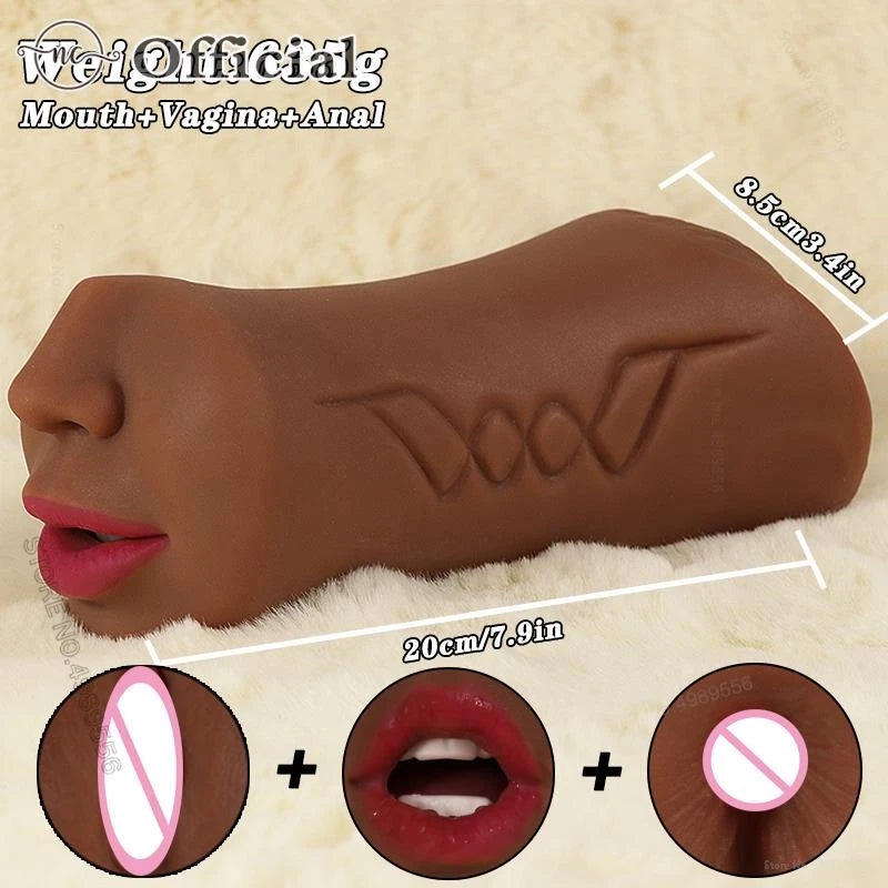 Sex Toys 3 In 1 For Adults Rubber Vagina Mastribution for Man Erotic Products Artificial Pussy Toy Male Masturbator Adult Goods