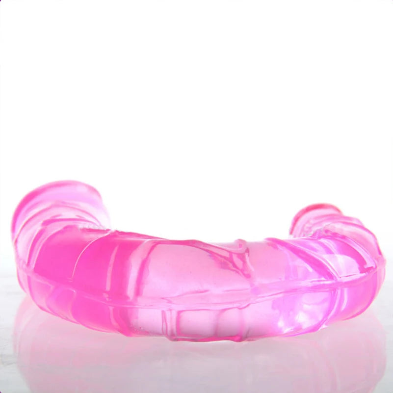 U Double Headed Realistic Dildo Ideal Adult Sex Toy for Women and Lesbians Stimulates Vagina Anus with Lifelike Texture Premium