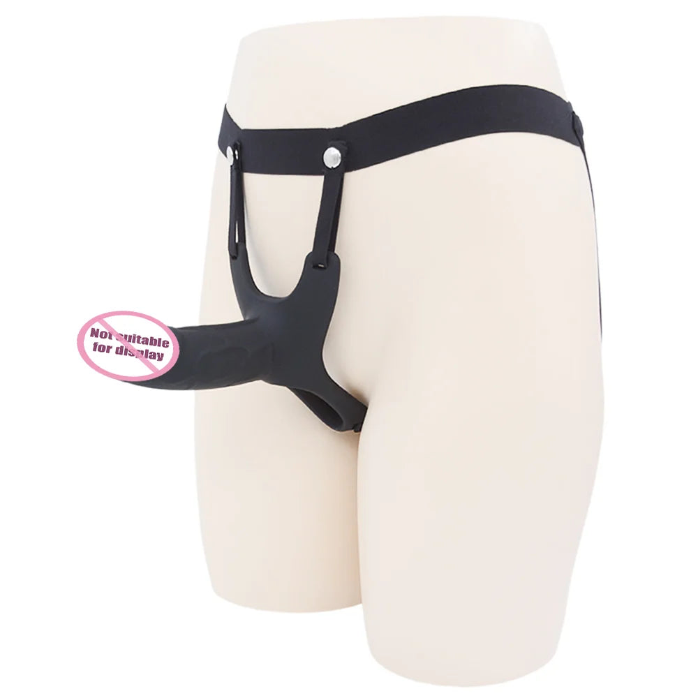 Sex Toy Hollow Wearable Dick Set for Men Extended Delay Ring Dildo Set Couple Sex Toys Joinjjtoy