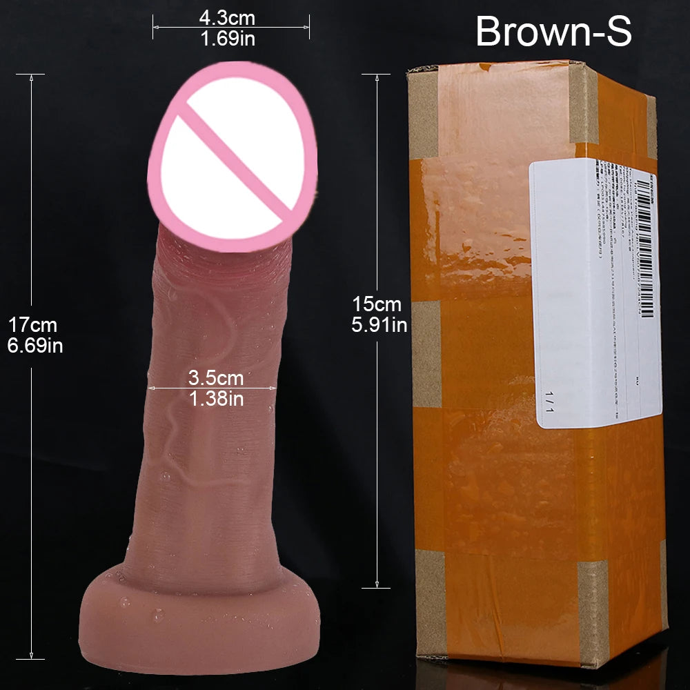 Realistic Dildos Big Glans With Suction Cup Vagina Anal Sex Toys For Woman Strapon Soft Penis Butt Plug Adults Cock Masturbator