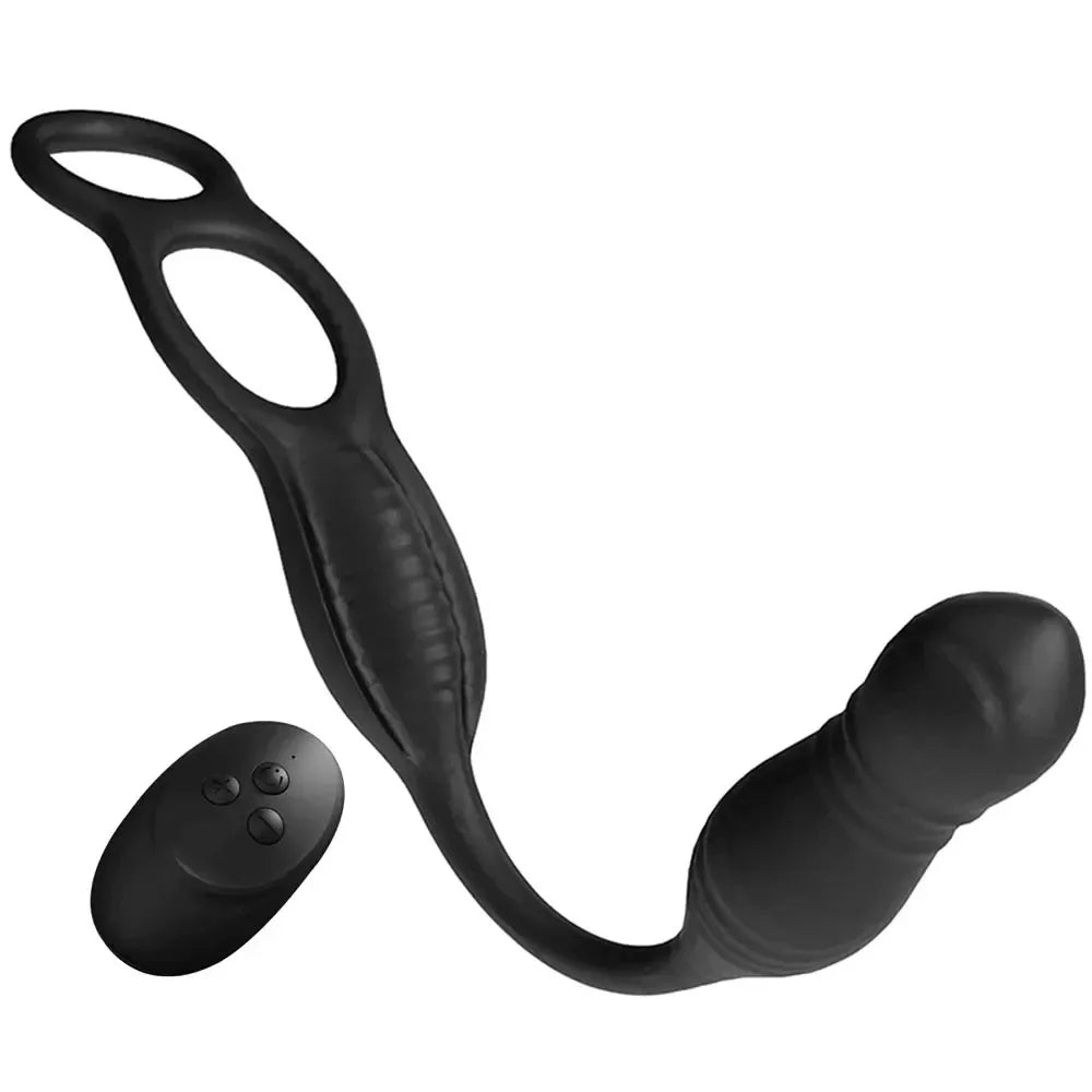 Male Thrusting Prostate Massager Remote Contro Buttplug Vibrator for Men Gay Anal Dildo Prostate Stimulator Sex Toy for Couples