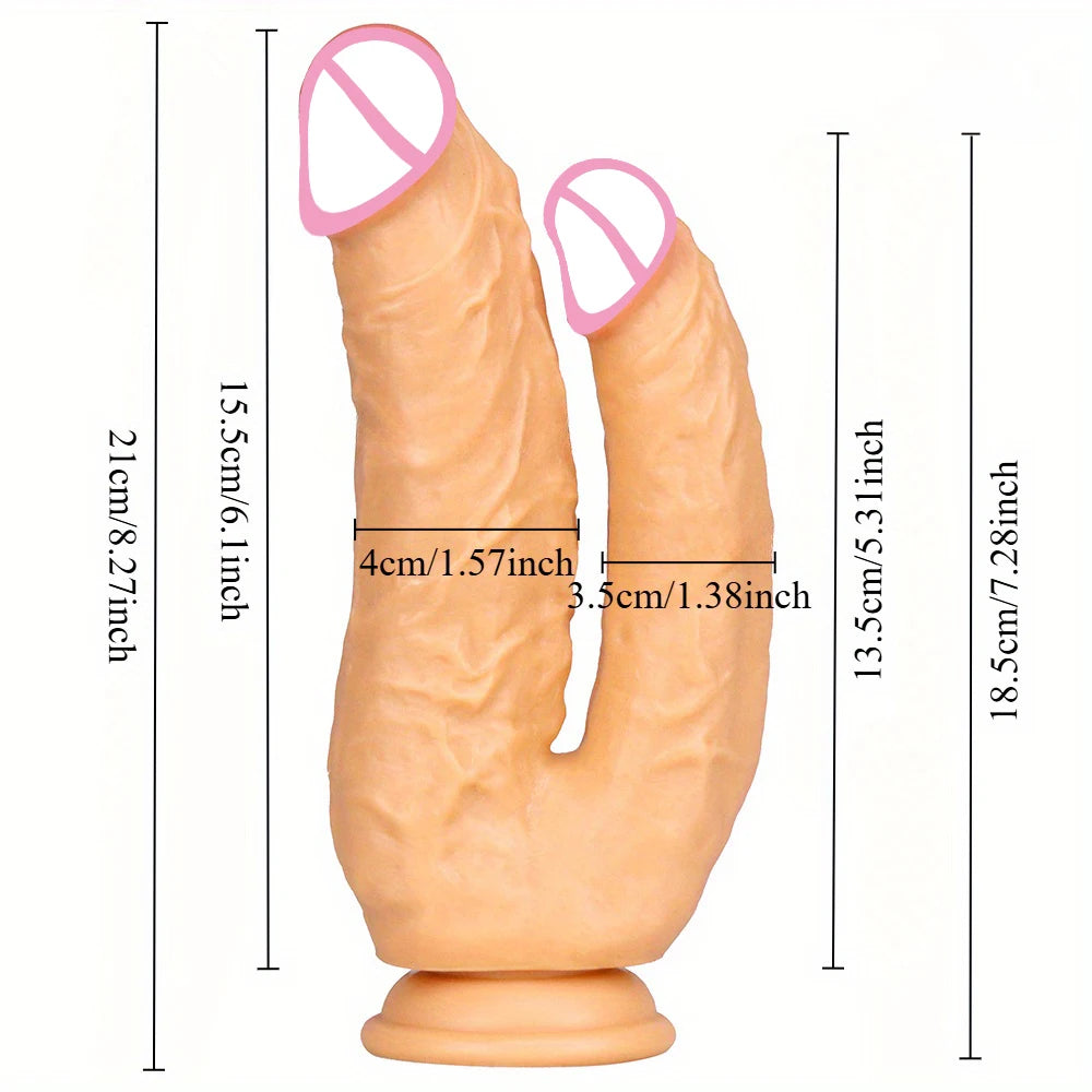 Realistic Double Ended Dildo Sex Toys for Women Couples Dual Sided Headed Penetration Dildos Penile Adult toy Big Dcik Butt Plug