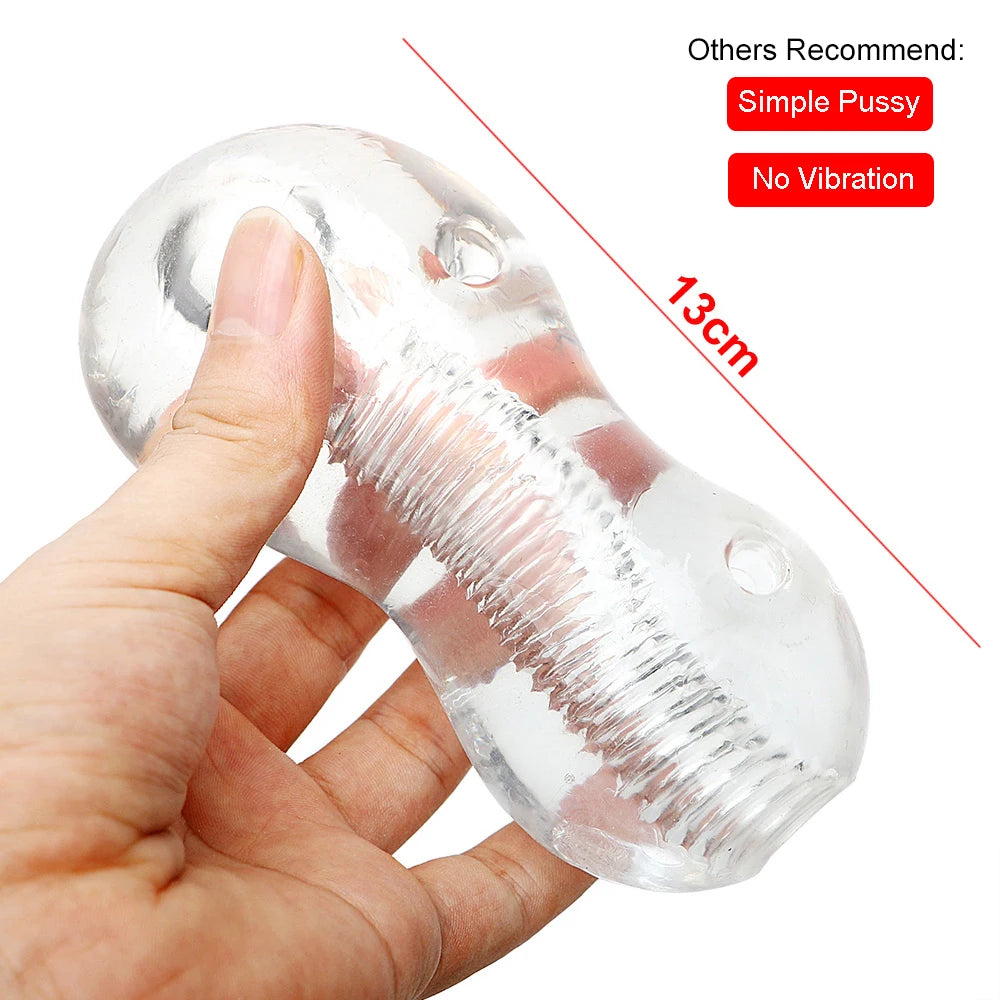 Male Masturbator Real Pussy For Men Vaginal Massager Penis Pump Glans Sucking Exerciser Sex Toys Adul 18+ Erotic Product Machine