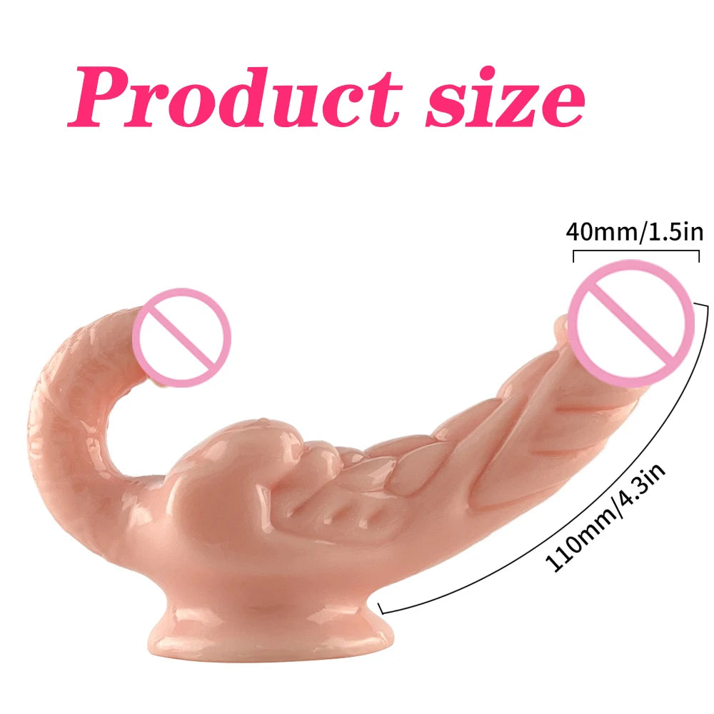Dildo Double Head Crystal Transparent Insert Vagina and Anus Big Penis with Suction Cup Dick Masturbation Adult Sex toys Shop18+