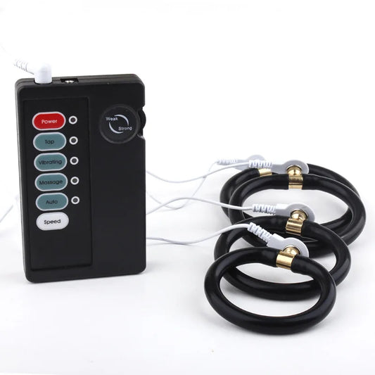 Sex Products Stimulation Massage Sex Toys For Men Electro Shock Therapy Extender Penis Rings Cock Ring Flirting Toy Penis