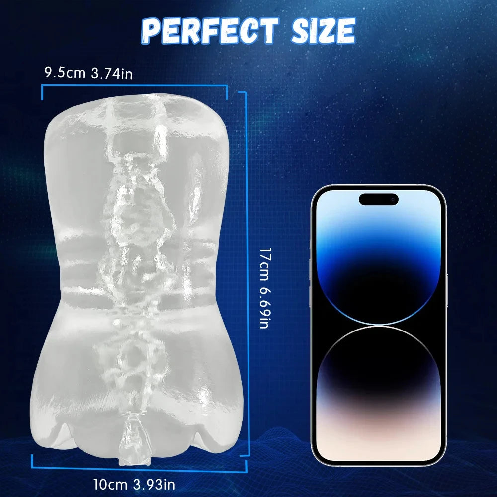 Male Masturbator for Men Pocket Pussy 3D Artificial Vagina Silicone Prostate Massager Penis Open Ended Man Sex Toys For Adults