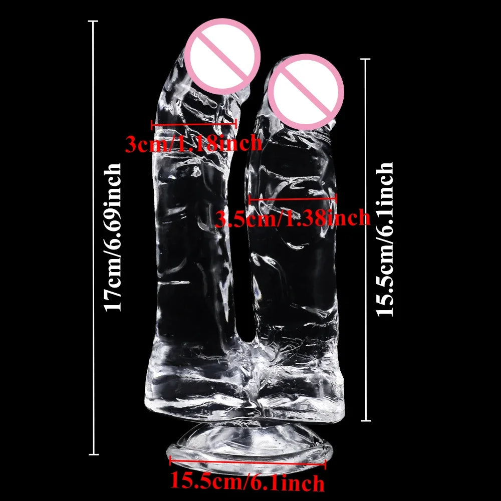 Double Dildos Female Masturbation Double Vagina Anus Big Penis G-spot Strong Suction Cup,suitable for Female Couples Sex Toy18+