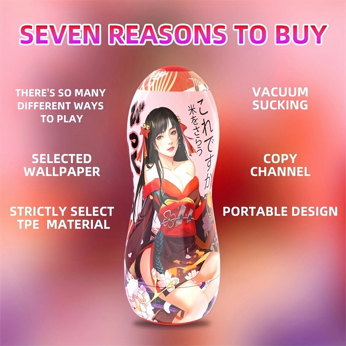 Male penis sex toy, men's toy, with unique external patterns and particle stimulation, super smooth and true internal texture