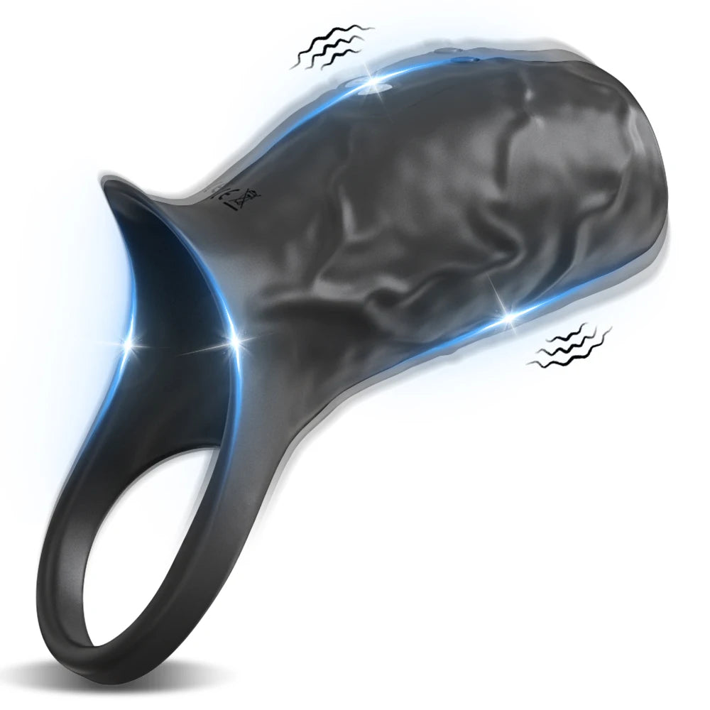 Sex Toys for Men Vibrating Penis Sleeve Cock Ring Female G Spot Stimulate Vibrator Penis Erection Trainer Delay Ejaculation 18+