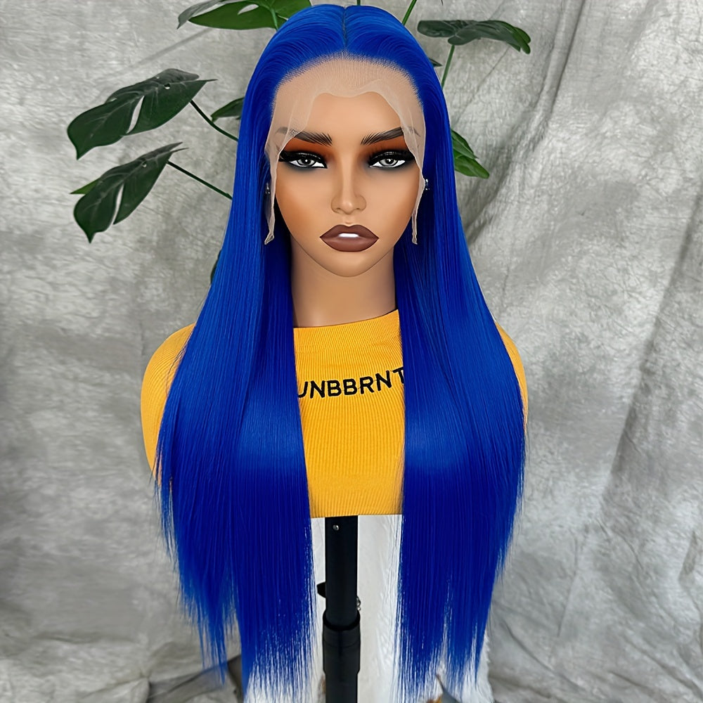 Synthetic 13x6 Lace Front Wigs 180 Density HD Lace Frontal Wigs For Women Long Straight Wigs Straight Hair Heat Resistant Fiber Hair Synthetic Lace Front Wigs 28inch