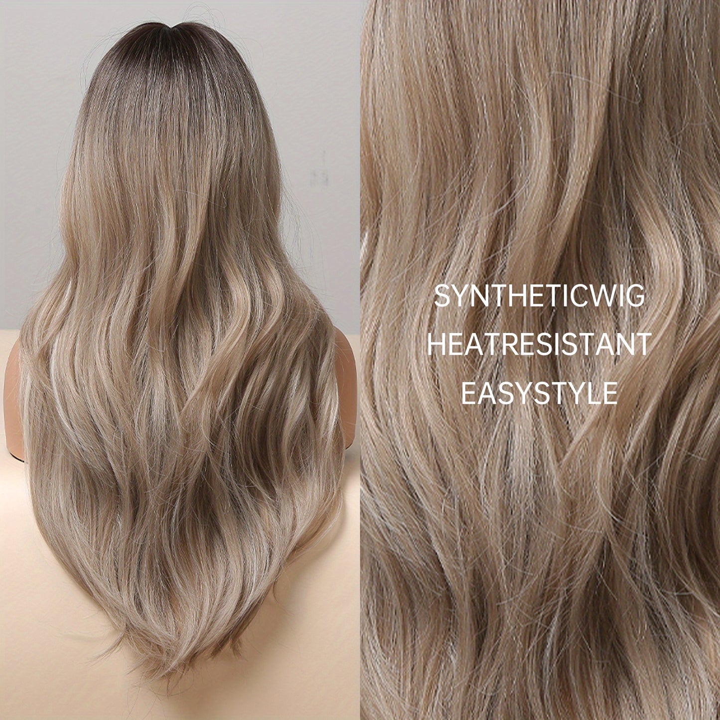 [Pink Hair Wigs] Pink 24 Inch Synthetic Fiber Hair Wigs With Bangs | Long Body Wave Hair Wigs For Women Girls | For Daily Party Cosplay Use Music Festival