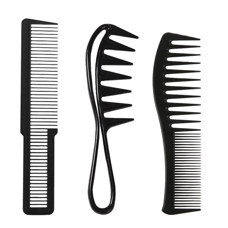 2/3/4pcs Shark Teeth Comb Wide Tooth Curl Comb Large Wide Tooth Comb Detangling Comb Texture Comb For Curly Wet Wavy Thick Hair Wigs Salon Barber Hairstyle Tool