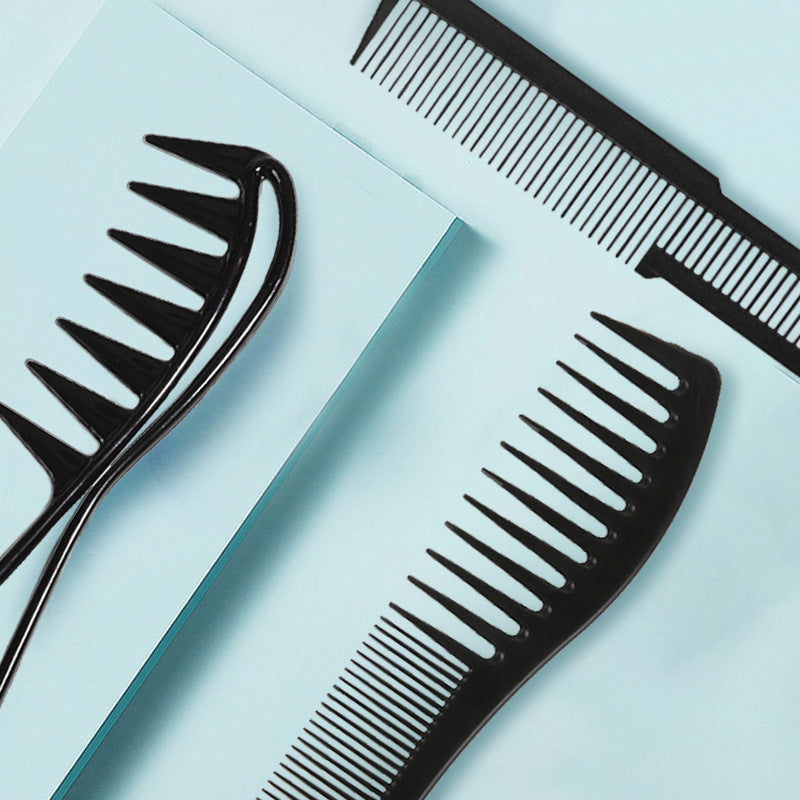2/3/4pcs Shark Teeth Comb Wide Tooth Curl Comb Large Wide Tooth Comb Detangling Comb Texture Comb For Curly Wet Wavy Thick Hair Wigs Salon Barber Hairstyle Tool