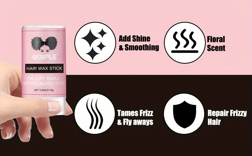1pc Wax Stick for Hair, Hair Pomade Stick Long-Lasting Styling Wax Stick, Hair Wax Stick Smoothing & Slick Stick for Hair Wigs, Styling Waxes for Fly Away & Edge Frizz Hair