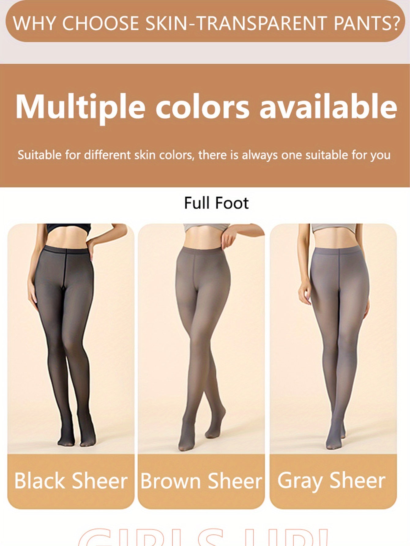 1PCS 80g Autumn Winter Thin Shiny Brushed Party Slimmer Woman Tights Roleplay Bum Lift Push Up Rave Autumn Winter Thermal Compression Stockings High Waist Sock Pants Chunky Pantyhose Elastic Fabric