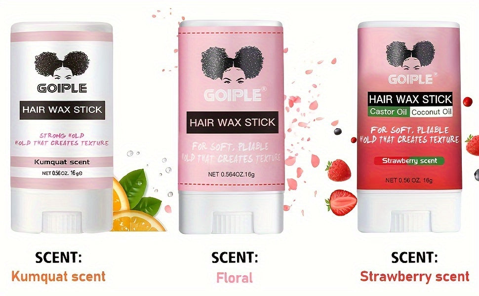 1pc Wax Stick for Hair, Hair Pomade Stick Long-Lasting Styling Wax Stick, Hair Wax Stick Smoothing & Slick Stick for Hair Wigs, Styling Waxes for Fly Away & Edge Frizz Hair