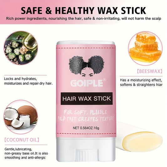 1pc Wax Stick for Hair, Hair Pomade Stick Long-Lasting Styling Wax Stick, Hair Wax Stick Smoothing & Slick Stick for Hair Wigs, Styling Waxes for Fly Away & Edge Frizz Hair