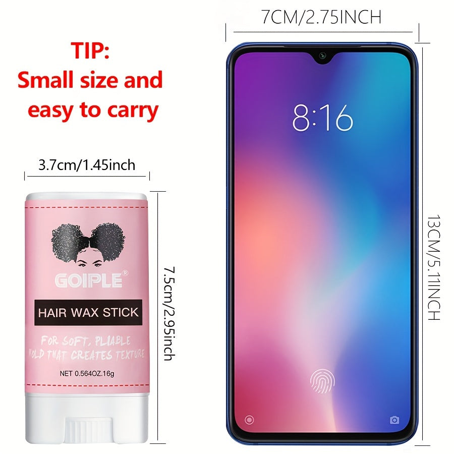 1pc Wax Stick for Hair, Hair Pomade Stick Long-Lasting Styling Wax Stick, Hair Wax Stick Smoothing & Slick Stick for Hair Wigs, Styling Waxes for Fly Away & Edge Frizz Hair