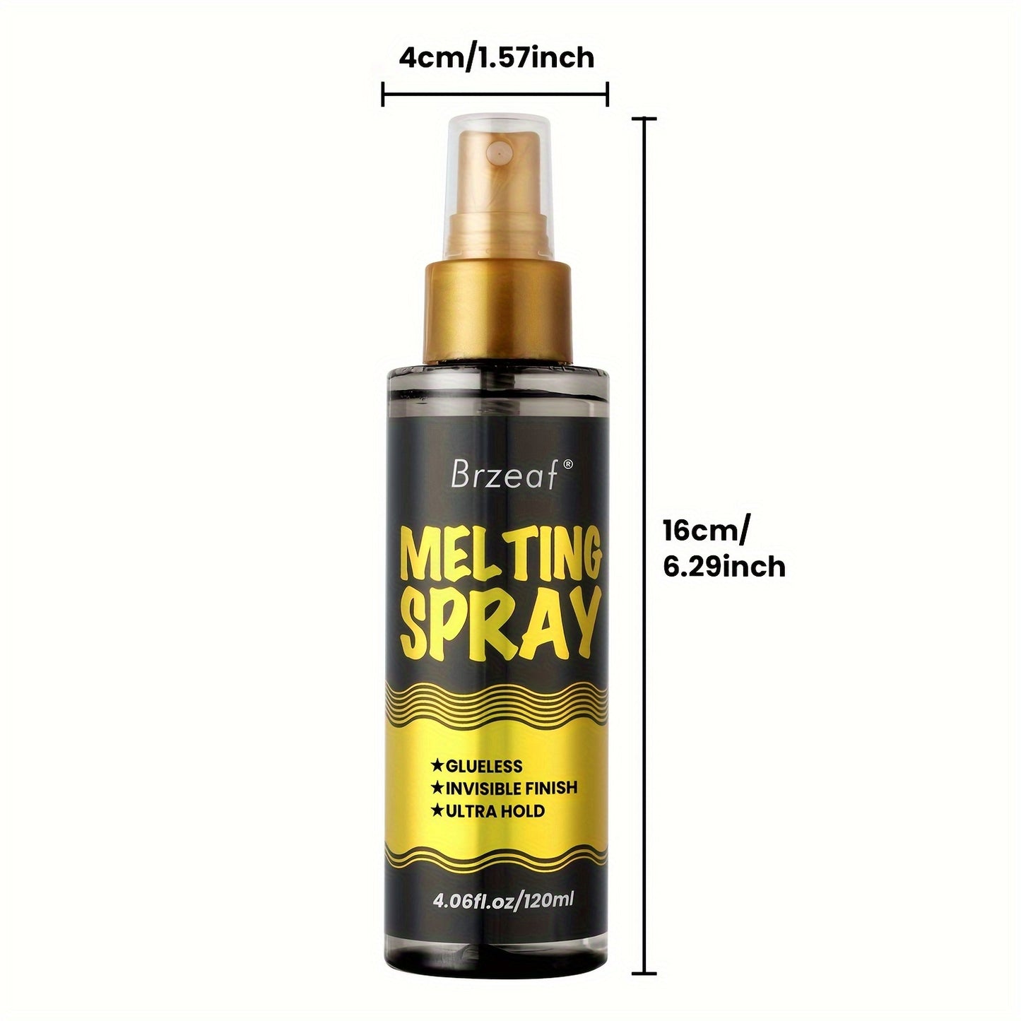 4.06oz Lace Melting Spray And Holding Spray, Extreme Hold Melting Spray For Lace Wigs, Glueless, Strong Natural Finishing Hold, Dries Quickly, Wig Melting Spray & Hair Adhesive For Wigs