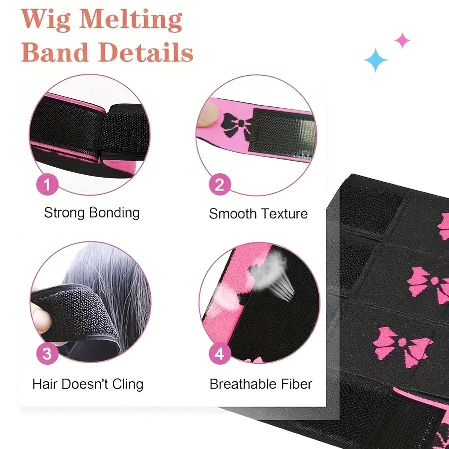 1pc/3pcs Elastic Headband For Wigs With Ear Protector, Adjustable Edge Scarf Elastic Headband For Lace Wigs