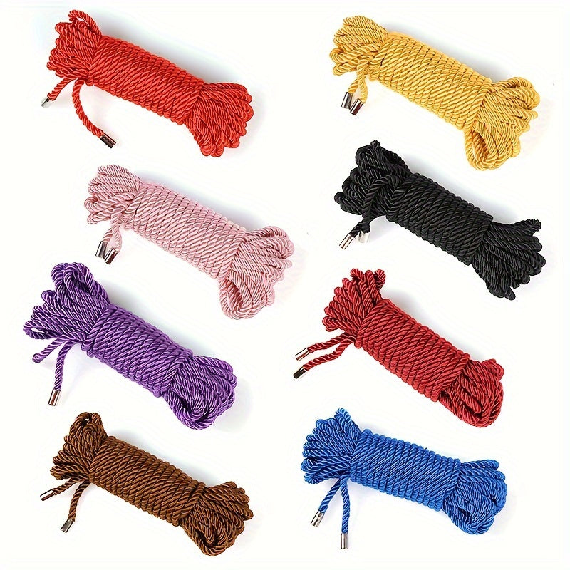 10m/393in Long Metal Head Soft Bondage Rope For BDSM Restraint Roleplay - Erotic Toys For Couples Adult Game