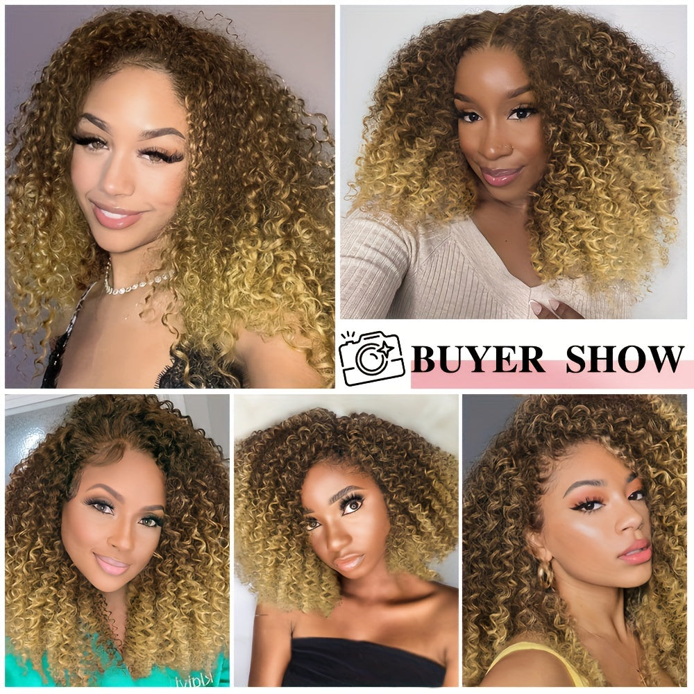 Afro Kinky Curly Wigs Short Afro Kinky Curly Wigs For Women Synthetic Heat Resistant Hair Replacement Wig For Cosplay Party Daily Use