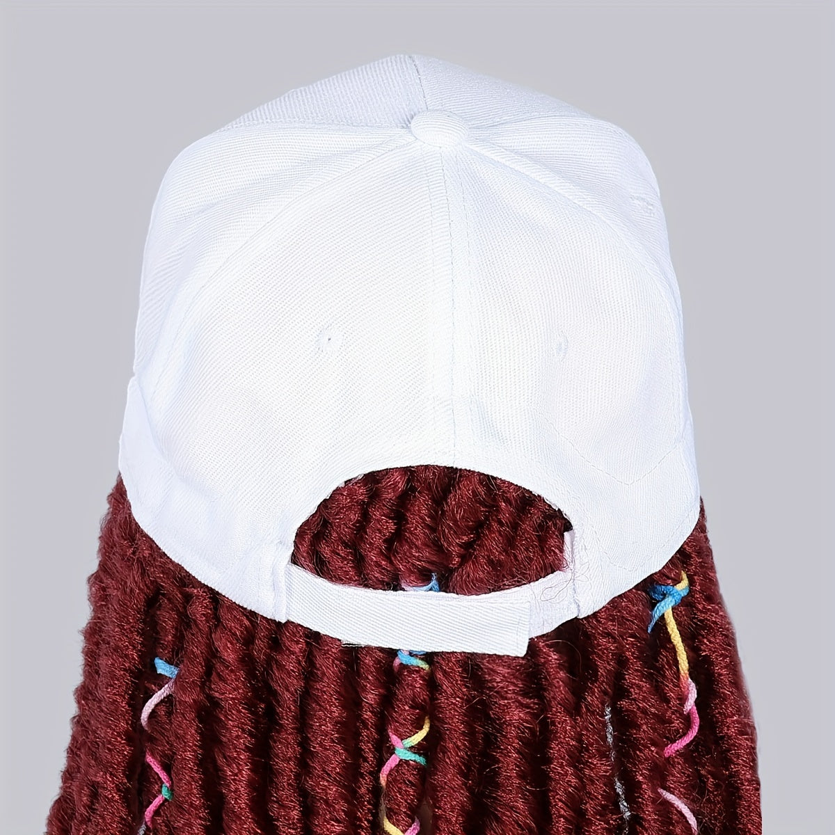 Hat Wigs 12 Inch Dreadlock Wigs With Black Baseball Cap Synthetic Fiber Hair Extensions With Hat Attatched For Women