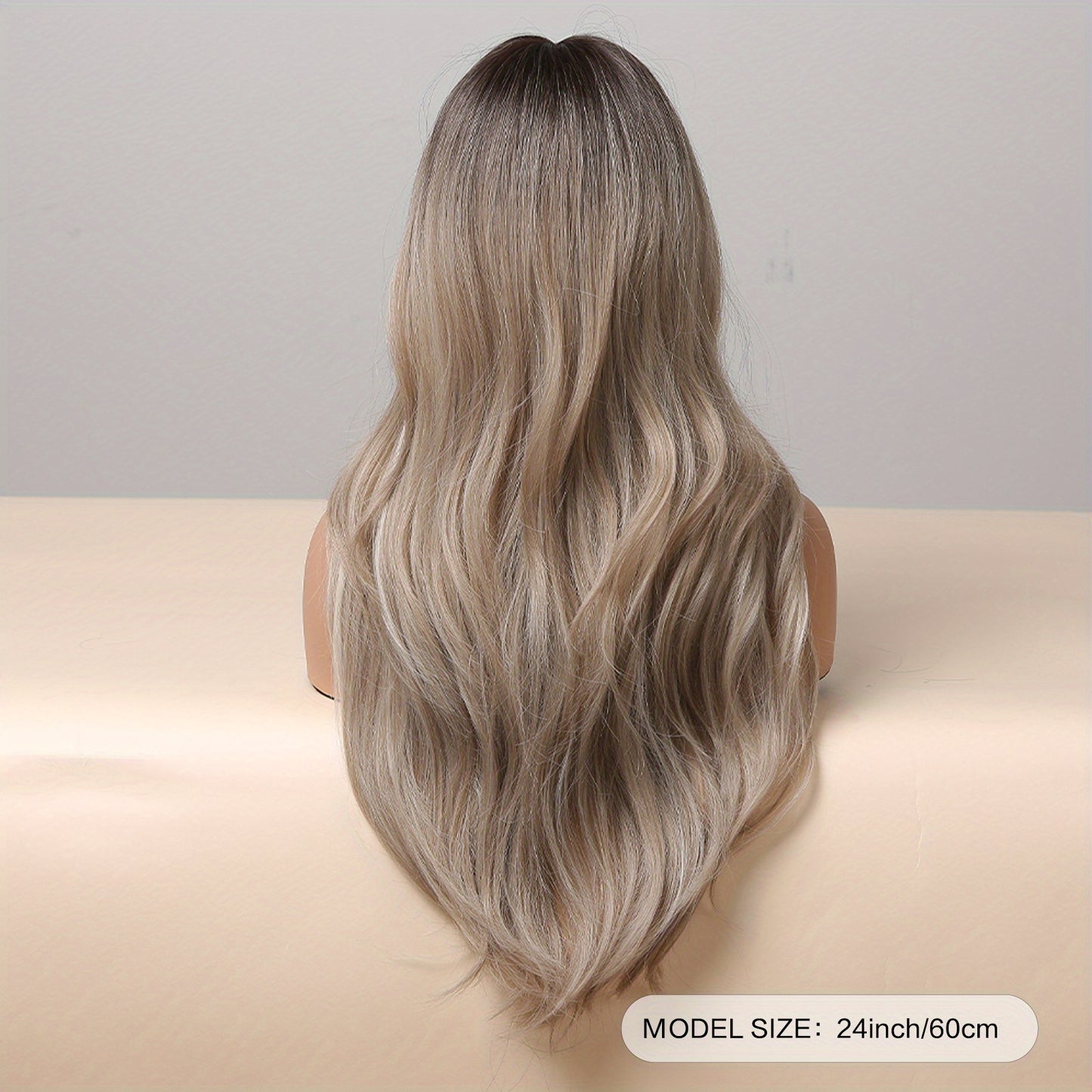 [Pink Hair Wigs] Pink 24 Inch Synthetic Fiber Hair Wigs With Bangs | Long Body Wave Hair Wigs For Women Girls | For Daily Party Cosplay Use Music Festival