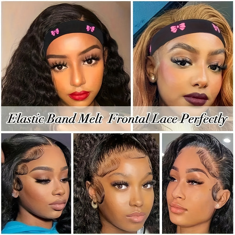 1pc/3pcs Elastic Headband For Wigs With Ear Protector, Adjustable Edge Scarf Elastic Headband For Lace Wigs