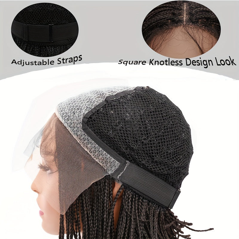 12 Inch Short Kinky Twist Braided Wigs For Women Heat Resistant Crochet Box Braided Wigs African Synthetic Braiding Hair Wigs