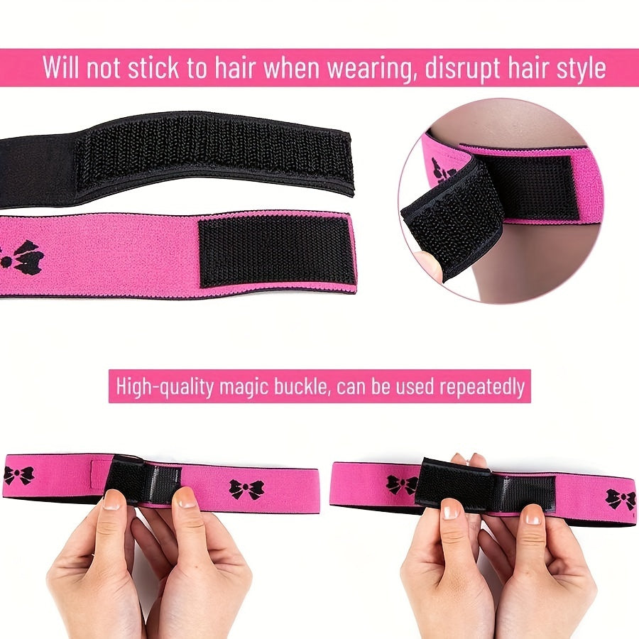 1pc/3pcs Elastic Headband For Wigs With Ear Protector, Adjustable Edge Scarf Elastic Headband For Lace Wigs