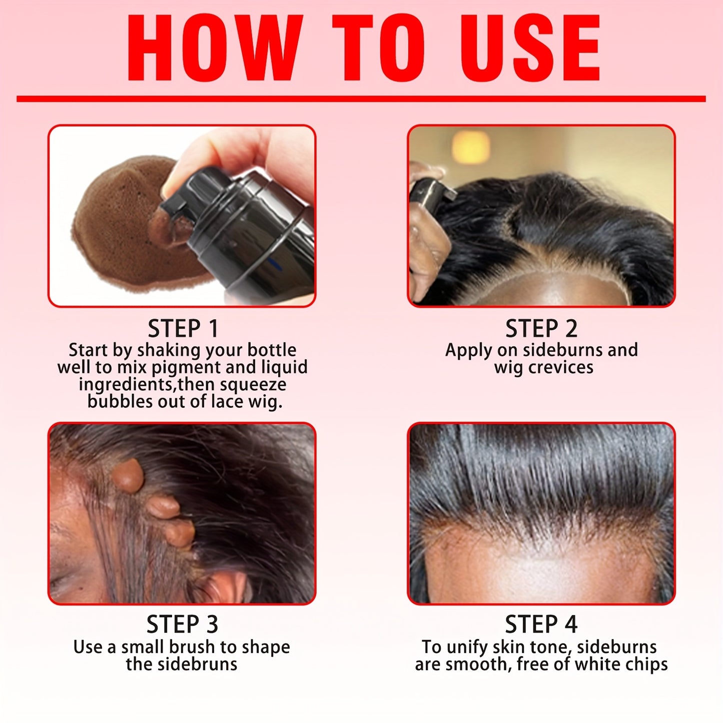 3.4OZ Lace Tint Mousse Spray For Wigs, Waterproof And Sweatproof Fast Drying Melting Mousse, Does Not Hurt The Hair, No Harmful Chemica