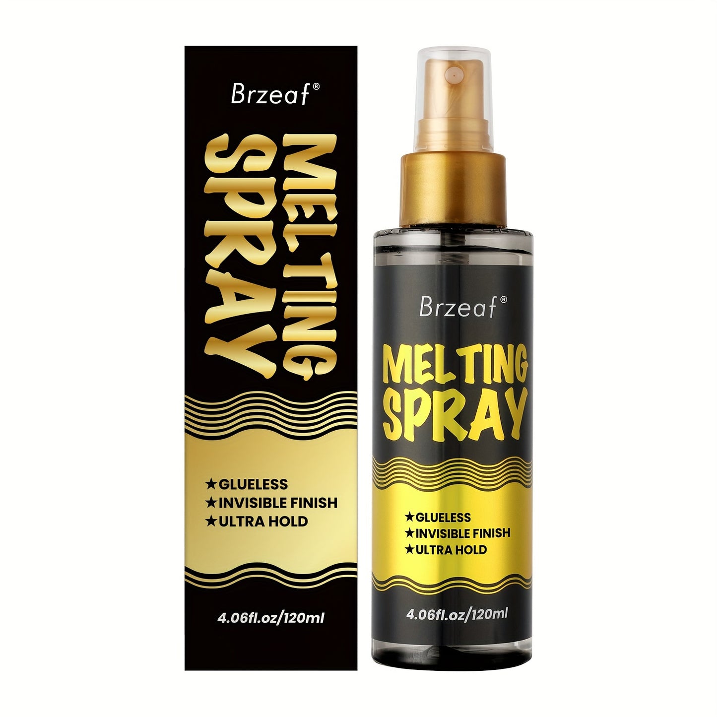 4.06oz Lace Melting Spray And Holding Spray, Extreme Hold Melting Spray For Lace Wigs, Glueless, Strong Natural Finishing Hold, Dries Quickly, Wig Melting Spray & Hair Adhesive For Wigs