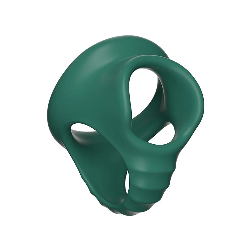 Silicone Penis Cock Ring Delay Ejaculation Erection Chastity Cage Adjustable Scrotum Bondage Lock Cockring Adult Sex Toy for Men