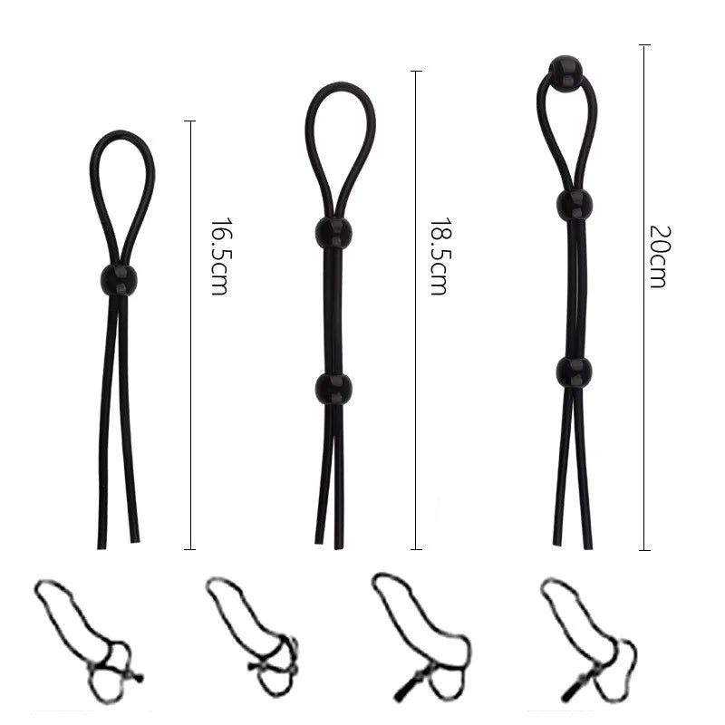 Sex Toys for Men of Reusable Cock Rings Adjustable Bondage Rope for Adults Games to Delay Ejaculation Erotic Products