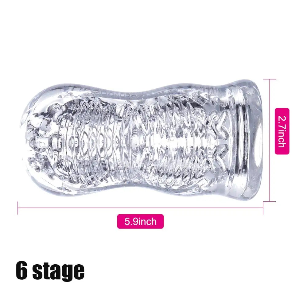 Sex Toys For Men Penis Enlargement Trainer 6 Stage Male Masturbator Pocket Pussy Real Vagina Sex Machine Sexual Toy Adult