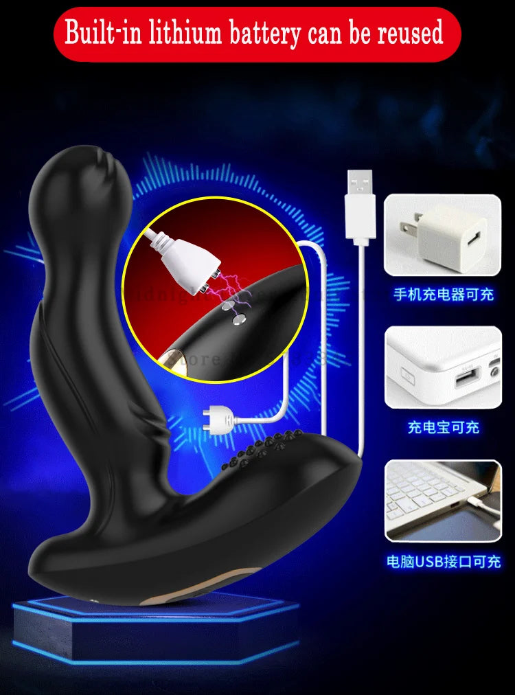 2021 Tickling Prostate Massager Gay Toys 10 Mode vibration Anal Plug Buttplug G-Spot Stimulate Vibrator Sex Toys For Men Women