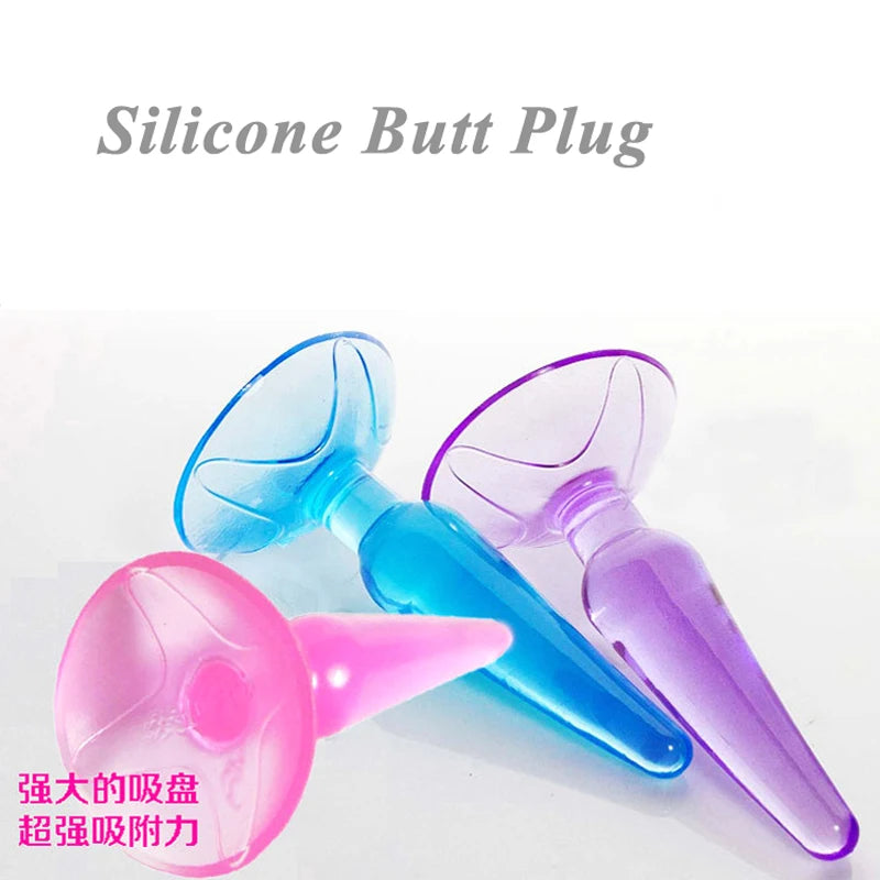 Silicone Anal Sex Toys Men Butt Plugs With Sucker Anal Dildo For Women Anal Plug Gay Games Toy Sex Products