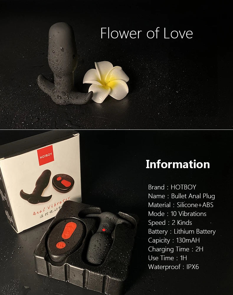 Anal Vibrator Gay Sex Toy For Men Prostate Stimulator Vibrating Massager Dildo Wireless Remote Controlled Butt Plug Vibrators