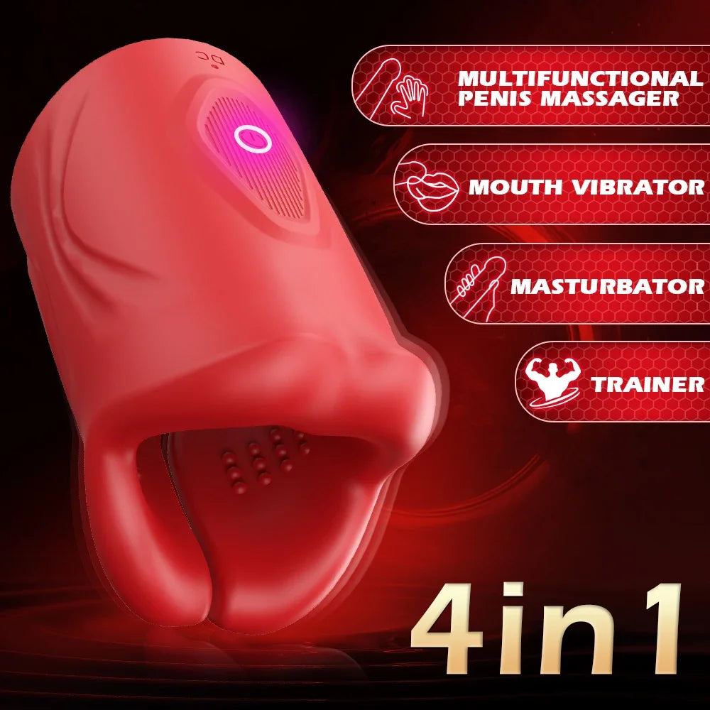 Penis Training Vibrator Tapping Stroker Stimulator Male Masturbator Erotic Toys Glans Trainer Vibration Penis Extender Toys