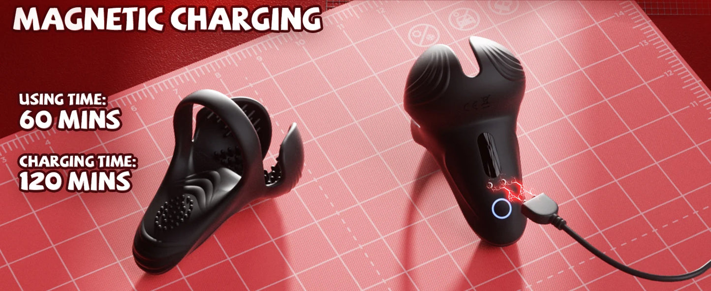 HESEKS Penis Cock Ring Vibrator Sex Toys for Men Testicle Stimulator with 10 Vibrations Male Adult Supplies Sexy Toy for Couples