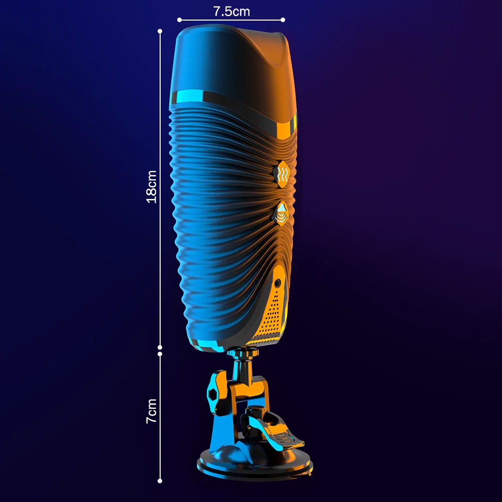 Automatic  Pocket Pussy Male Masturbator Simulated Labia Vagina Intelligent Voice Penis Trainer Bracket Adult Sex Toy For Men