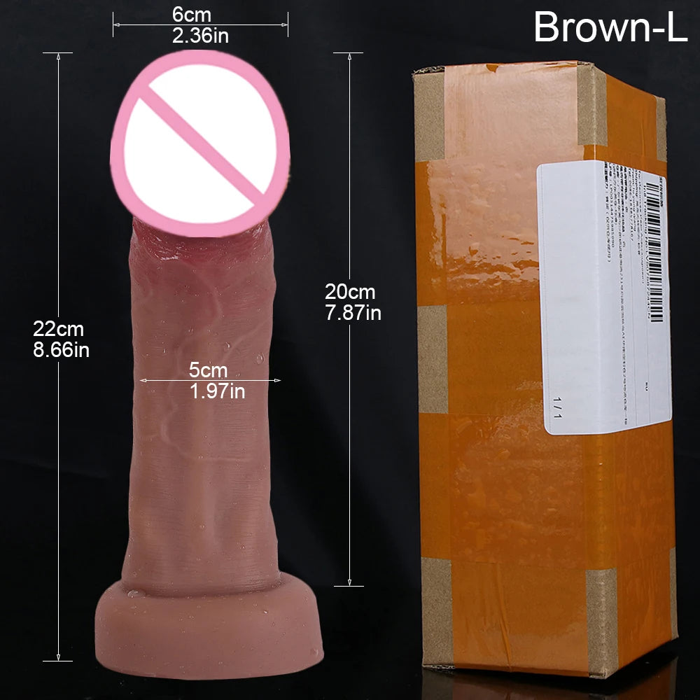 Realistic Dildos Big Glans With Suction Cup Vagina Anal Sex Toys For Woman Strapon Soft Penis Butt Plug Adults Cock Masturbator