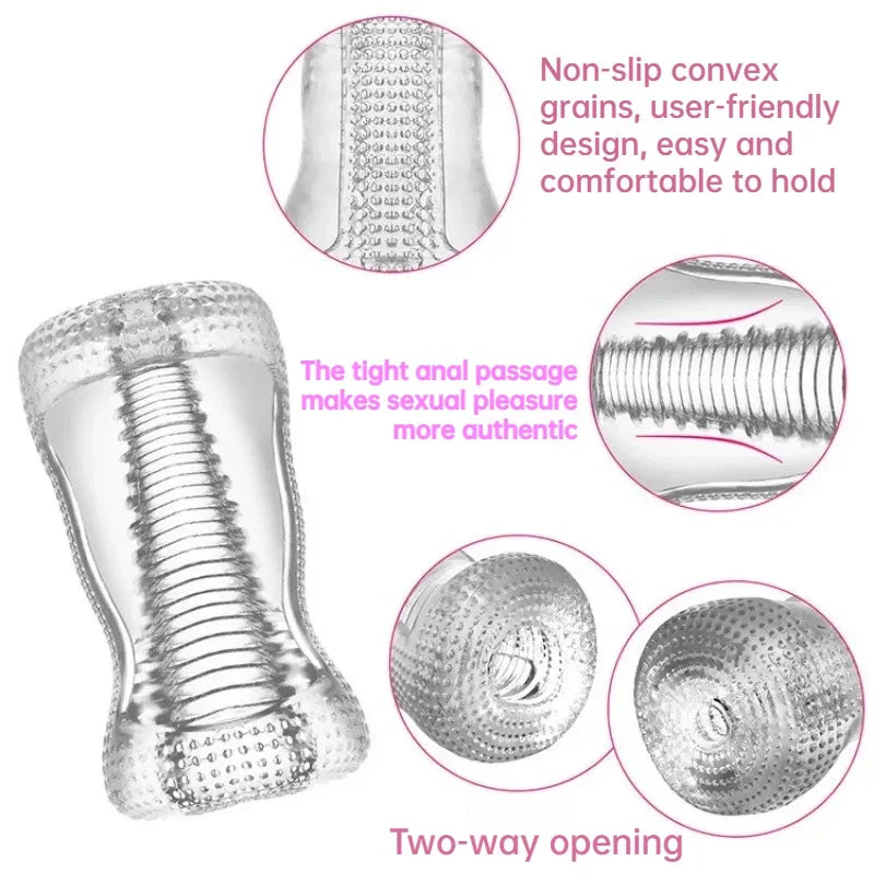 Sex Toys for Men Portable Male Masturbator Cup Glans Endurance Exercise Artificial Vagina Pussy Masturbstor for Men Sexmachine