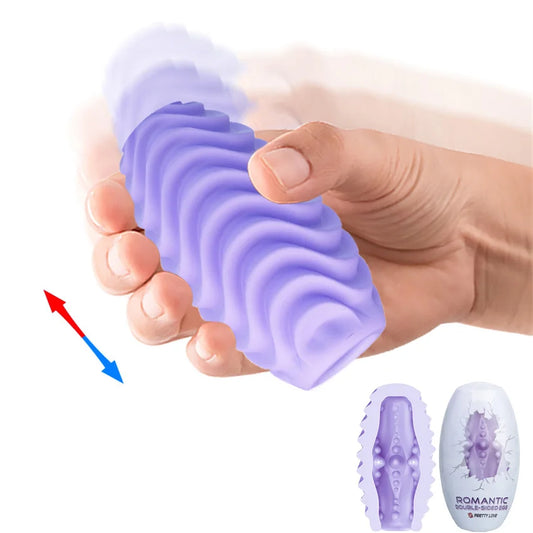 Male Masturbator Egg Erotic Toy for Adult Silicone Penis Exercise Masturbation Cup Sex Toy for Men Protable Penis Pussy Sex Shop