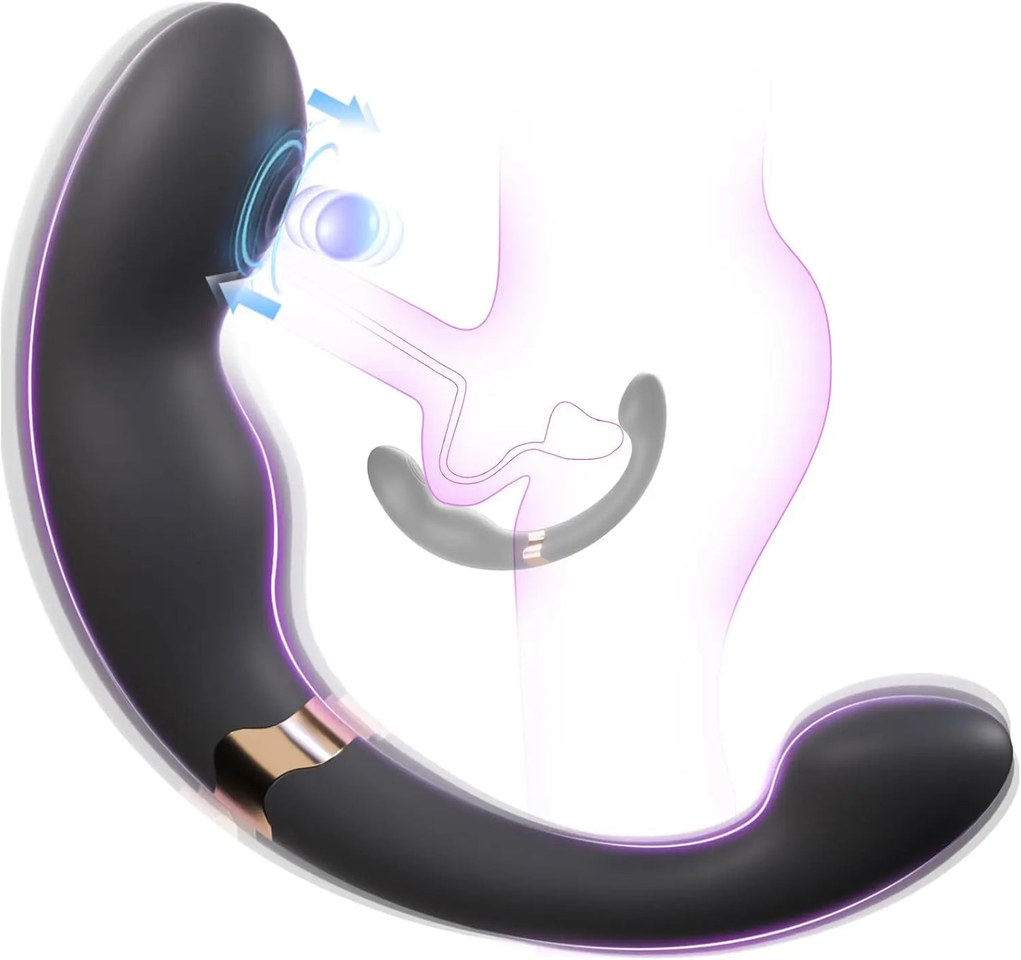 Male Anal Sex Toys Prostate Massager Vibrator for Men Gay Tapping Vibrating Curved Anal Dildo Butt Plug for Men Women Couples